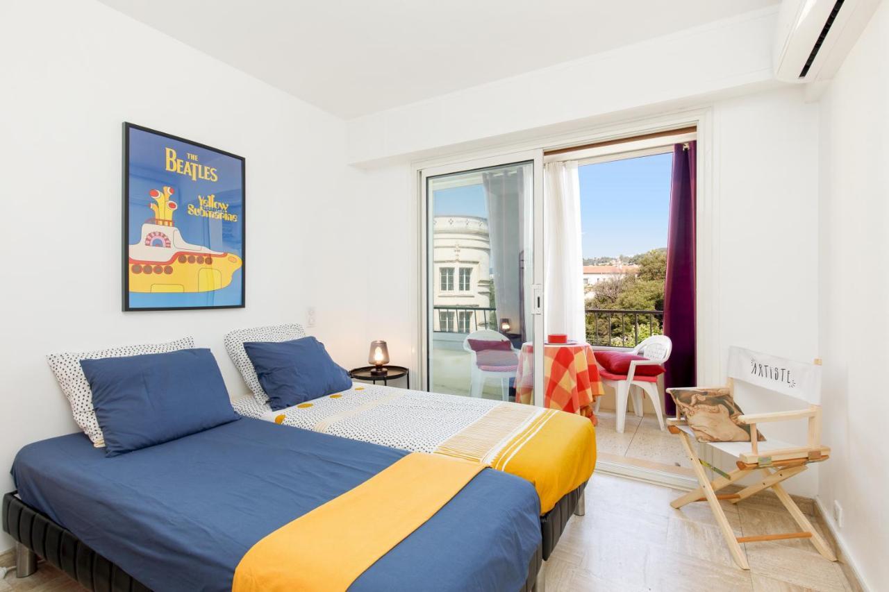 Vue Mer Exceptionnelle Sur Plage Du Midi En 1Re Ligne- 2 Chambres Cannes Exteriör bild